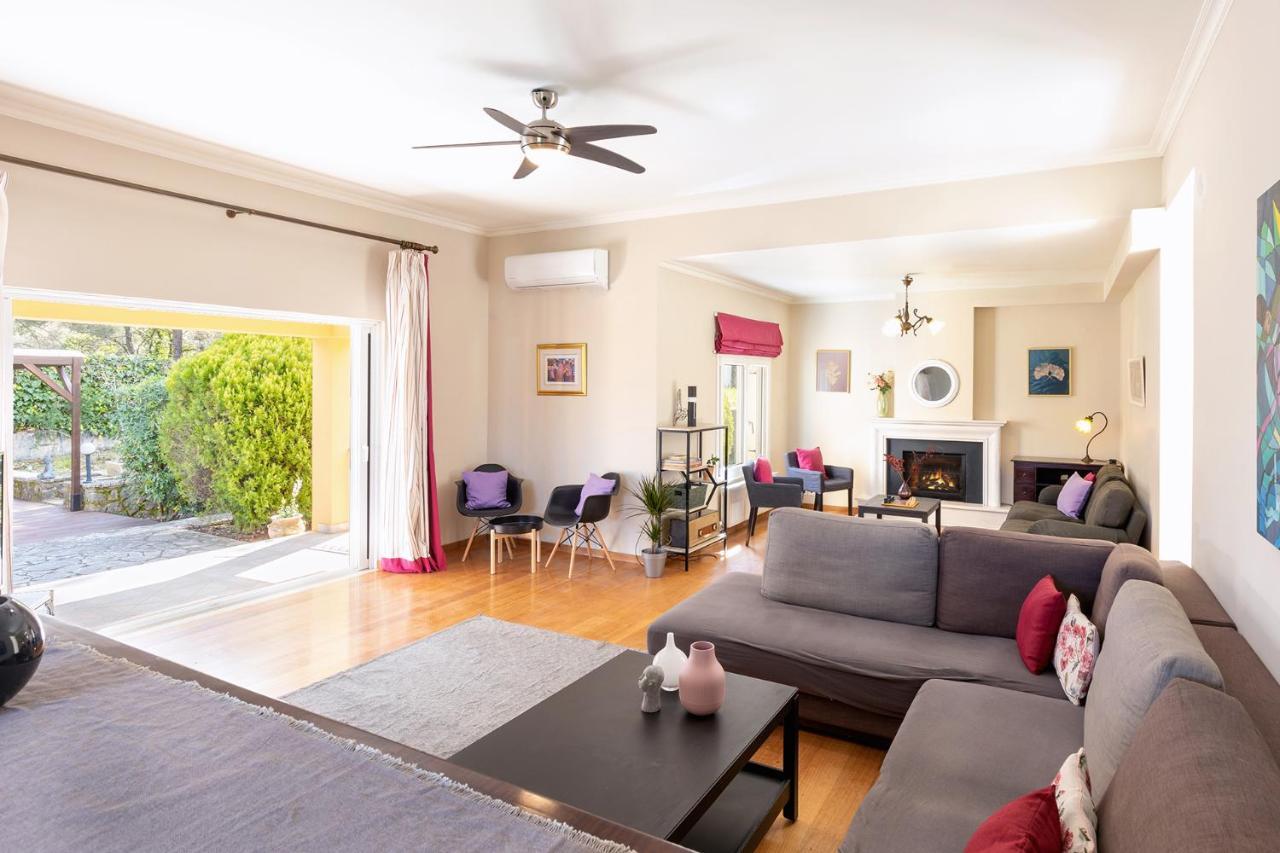 Spyrelia Villa With Private Pool & Outdoor Hot Tub Dassia  Exterior foto